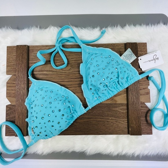 Le Doux Blue Alice Bikini Swim Top - Picture 1 of 5